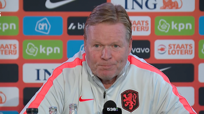 Mompelende Koeman vindt dat het Nederlandse pers ontbreekt aan een beetje joie de vivre