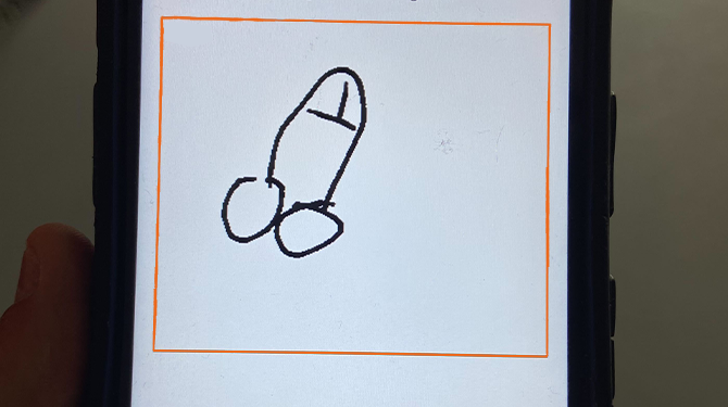 Pakketpunt accepteert getekend piemeltje als handtekening