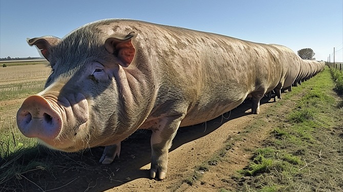 Wetenschappers kweken varken met onbeperkt aantal ribben
