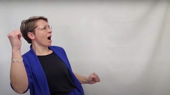 Dove boomer vindt Europapa van gebarentolk Mirjam een ontzettend kutnummer