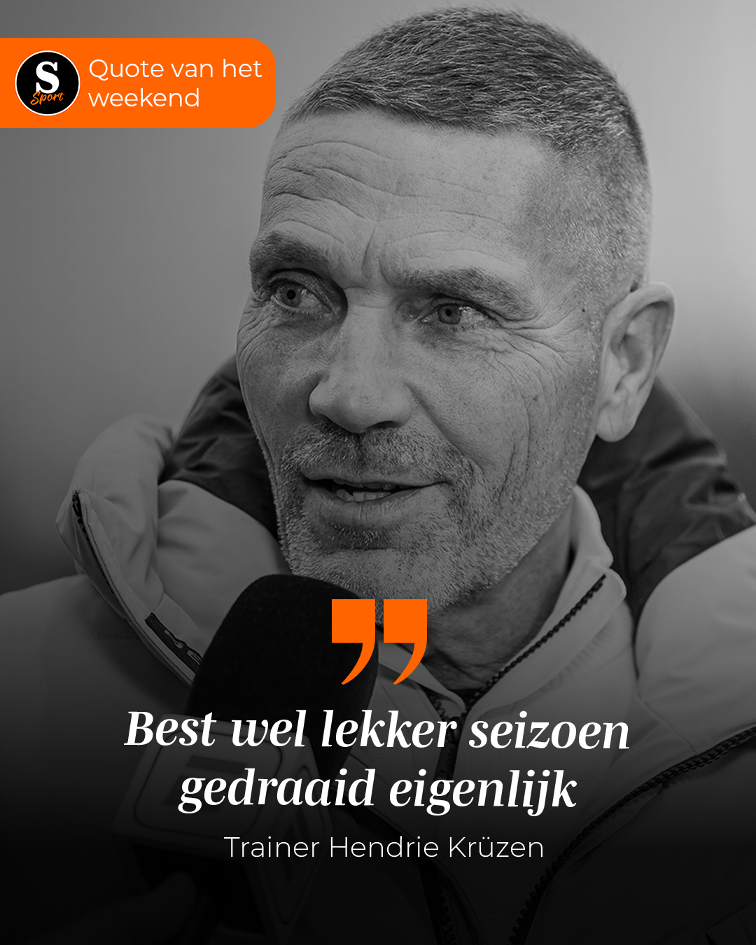 De Speld Sport Quote van het Weekend: Trainer Hendrie Krüzen