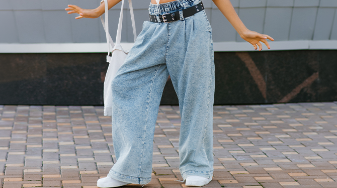 Hippe broek wijd