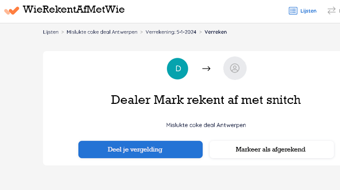 WieBetaaltWat komt met versie voor de onderwereld: WieRekentAfMetWie