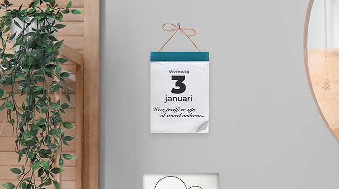 Scheurkalender op toilet was weer leuk voor 3 dagen