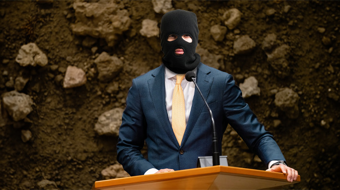 Politicus durft alleen te pleiten voor vuurwerkverbod met bivakmuts op