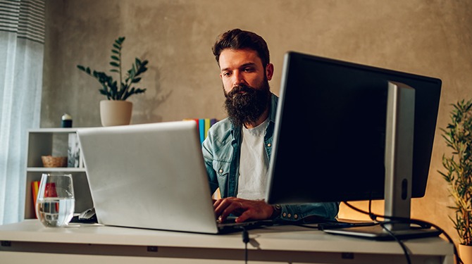 Freelancer probeert werk en werk gescheiden te houden