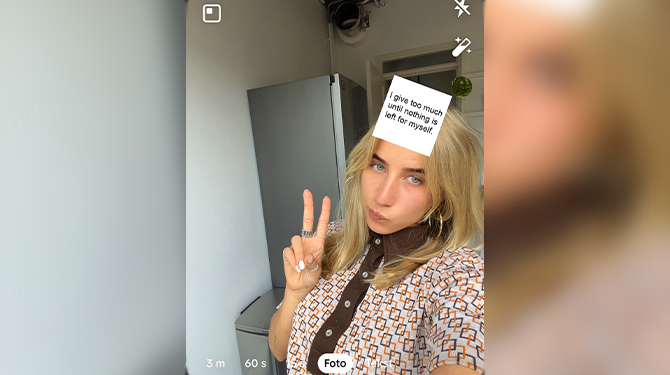Mila bespaart therapiekosten en laat zich door TikTok-filter diagnosticeren