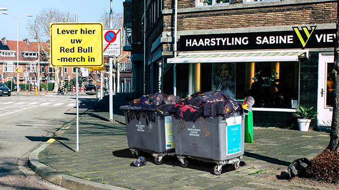 Gemeenten openen inzamelpunten om Red Bull-merch in te leveren