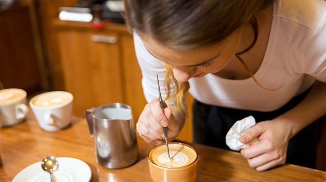 Latte art voor 8 euro geveild in koffiehuis in Rotterdam