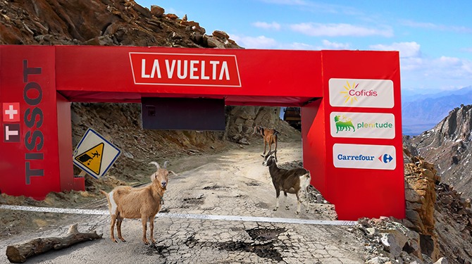 Vuelta-finish van vandaag ligt ‘er nu nog wat slecht bij’ maar organisatie belooft ‘dat het einde middag goed komt’