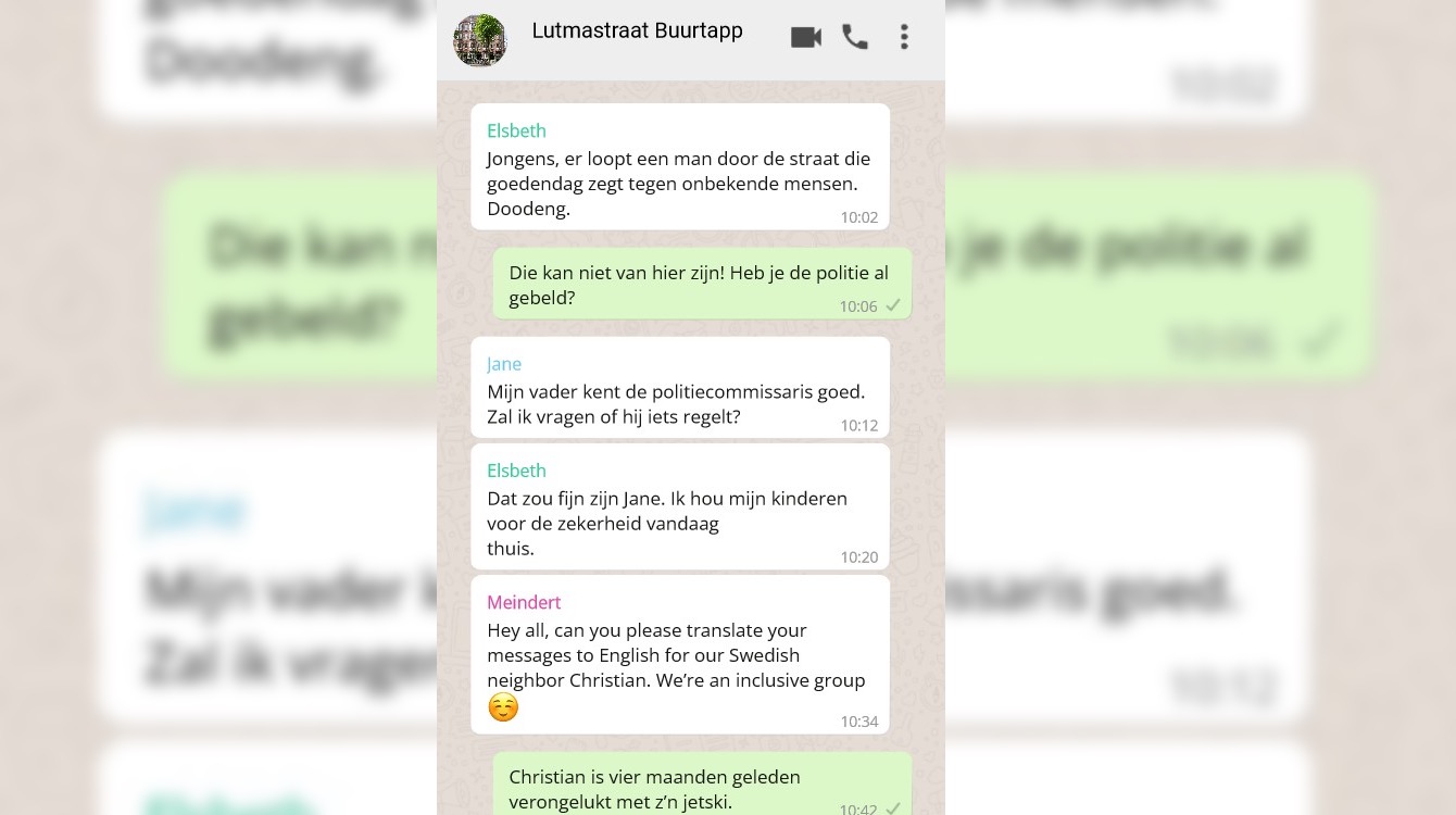 Amsterdamse buurtapp opgeschrikt door man die ‘goedendag’ zegt op straat
