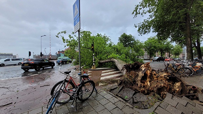 NL-Alert weerswaarschuwing: bleef thuis