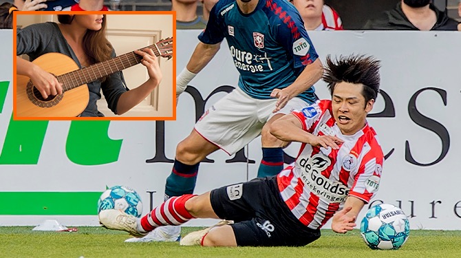 Twents meisje met gitaar heeft wel een mening over de penalty voor Sparta