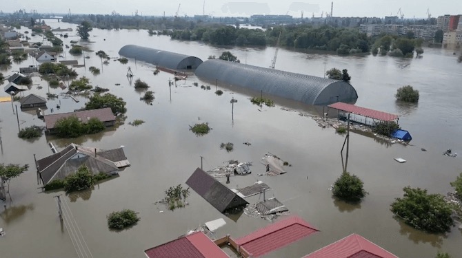 Rusland: overstromingen Cherson gevolg van klimaatverandering