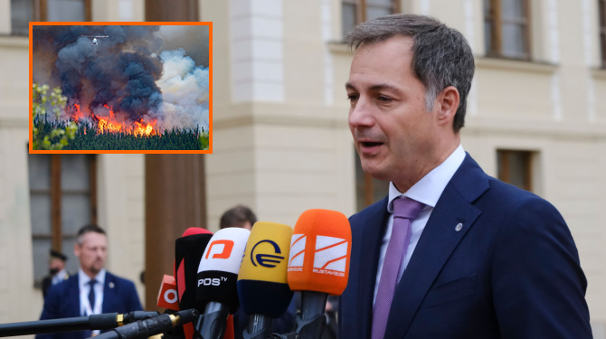 Premier van België: ‘Bosbrand ter grootte van België gelukkig niet in België’