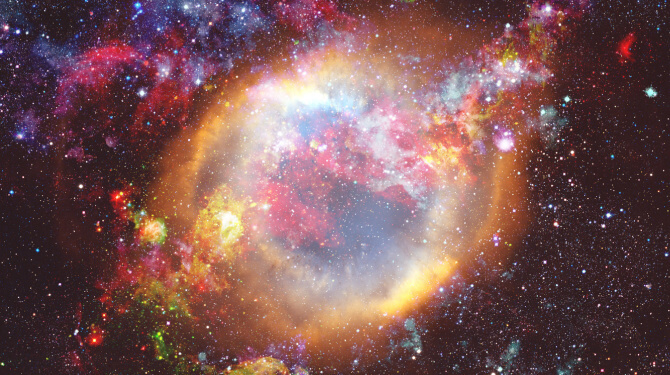 Grote explosie op 8 miljard lichtjaar van de aarde blijkt ‘afrekening in het kosmische circuit’