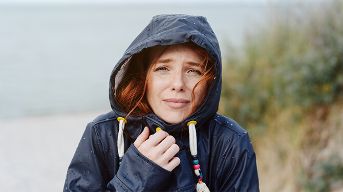 Sanne zeikte gisteren 3 keer achter elkaar over het weer en nu hebben we vandaag slecht weer