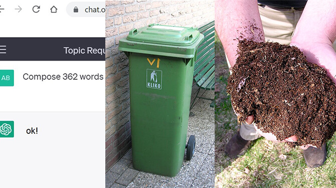 ChatGFT zet overbodige woorden om in compost