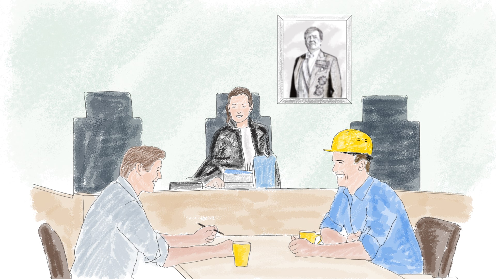 Ruzie met aannemer vriendelijk opgelost met kopje koffie in rechtszaal