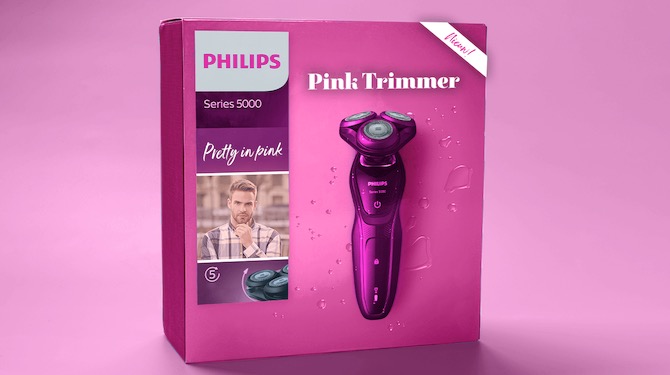 Bedrijf maakt baardtrimmer roze om er meer aan te verdienen