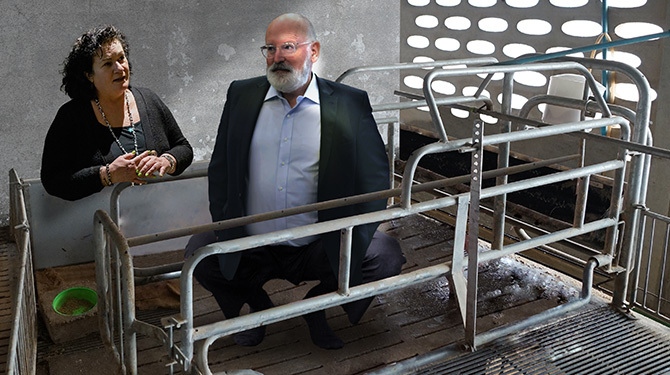 Van der Plas ontvangt Timmermans in hok van 1 bij 1,5 meter