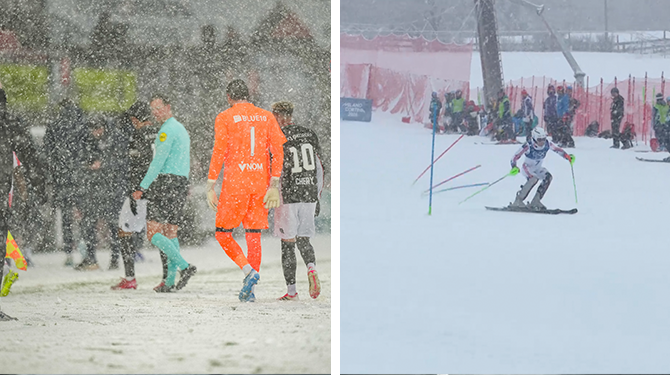 Jahoor: in Nederland valt een vlokje sneeuw en wordt er gestaakt terwijl ze in Italië gewoon doorsporten