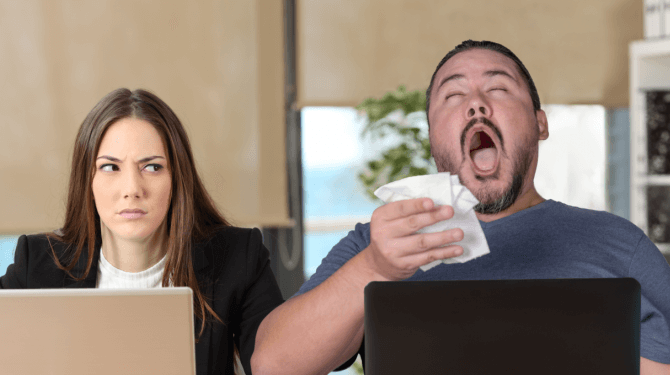 Mannen die hard niezen: compensatiegedrag voor kleine longinhoud?