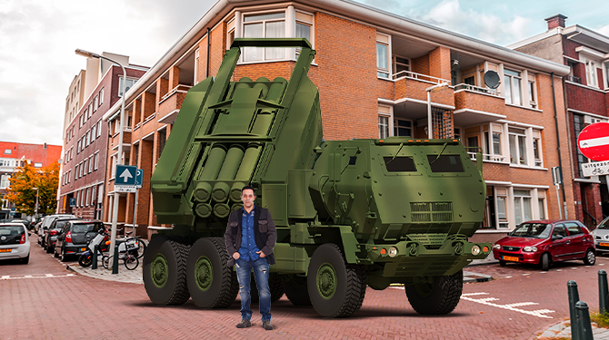 Joey uit Duindorp heeft voor oud & nieuw z’n handen weten te leggen op HIMARS-raketsysteem