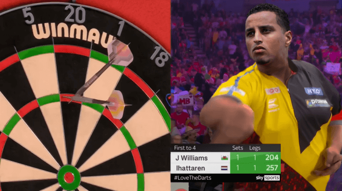 Opnieuw terugval Ihattaren: voetballer haalt laatste zestien bij WK darts