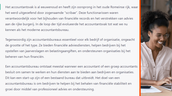 Verbluffend: tekstschrijver in plaats van 3 uur met een tekst 5 uur bezig met redigeren output van ChatGPT