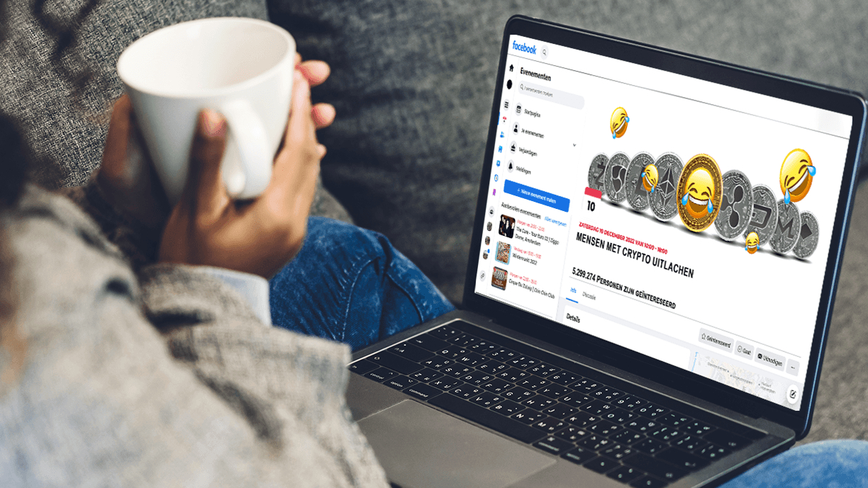 Facebook-evenement: ‘Mensen met crypto uitlachen’
