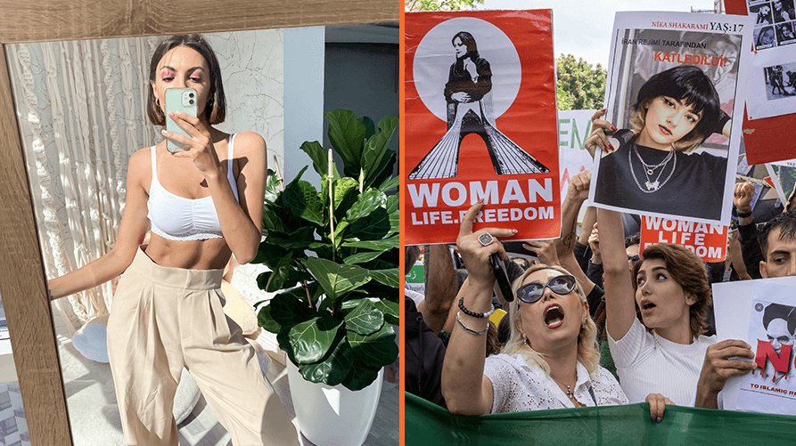 Zelfverklaard feminist zou wel willen posten over immense moed van Iraanse vrouwen maar dat past niet bij de look&feel van haar Instagram