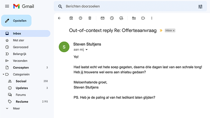 Hoe schrijf je een goede out-of-context reply?
