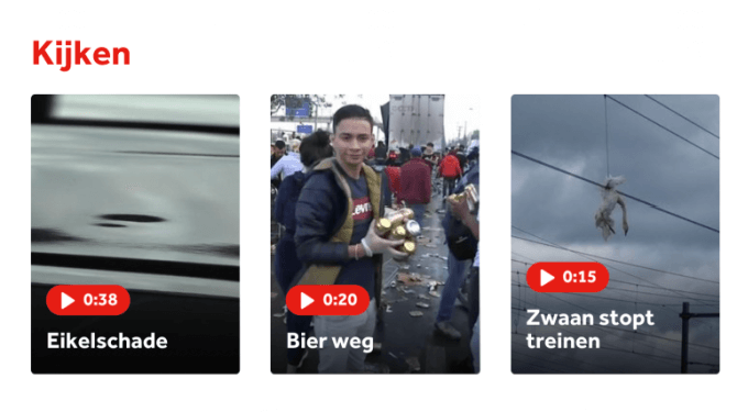 Steeds meer jongeren laten TikTok ongeopend en kijken korte video’s op de homepage van NOS