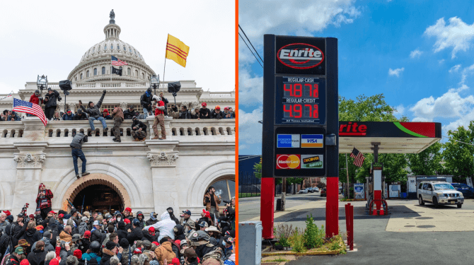 Een paar procent inflatie of een democratische rechtsstaat? Duivels dilemma voor Amerikanen bij de midterms