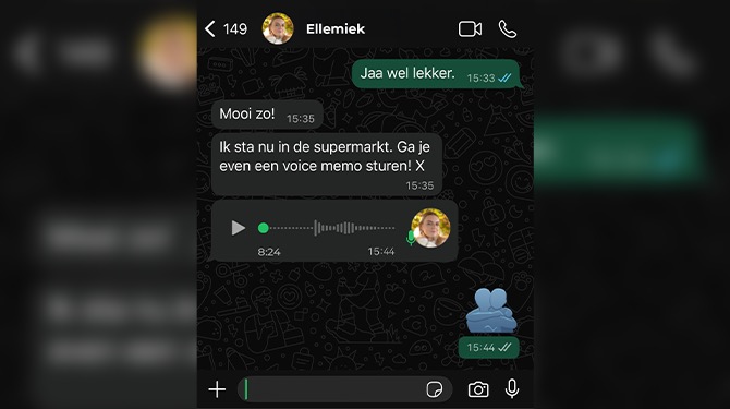​Grootste geheim dat Ellemiek heeft veilig weggestopt op minuut 6.15 van voice memo