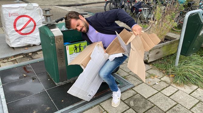 9 op de 10 bezoekjes aan papiercontainer eindigt in ruzie met kartonnen doos