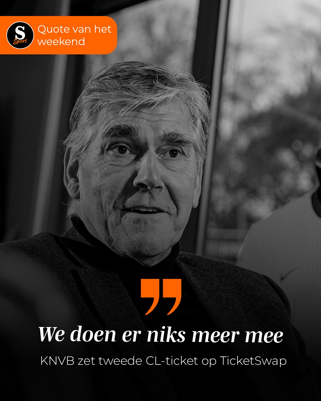 De Speld Sport Quote van het Weekend: KNVB zet tweede CL-ticket op TicketSwap