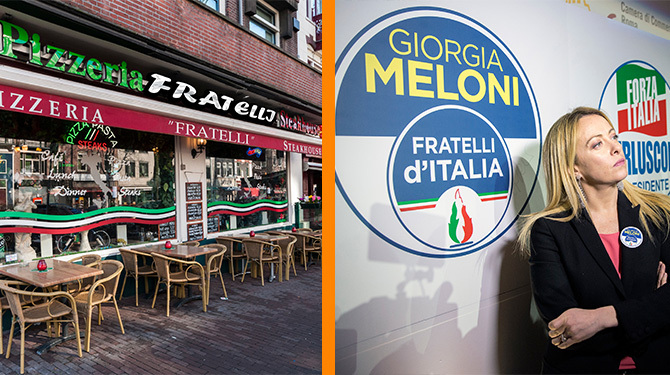 6 verschillen tussen politieke partij Fratelli d’Italia en Pizzeria Fratelli in Wageningen