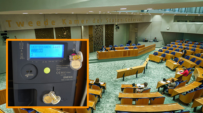 Tweede Kamer-gebouw krijgt een metertje geïnstalleerd dat meet hoeveel vertrouwen het verbruikt