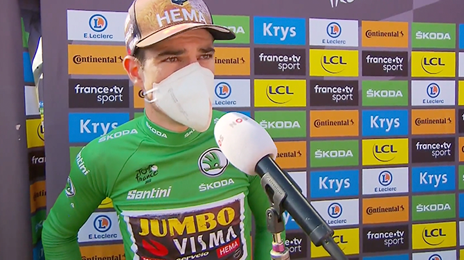 Sprinter Van Aert over 3e plaats: ‘Ik wilde voor de tijdslimiet binnen zijn’