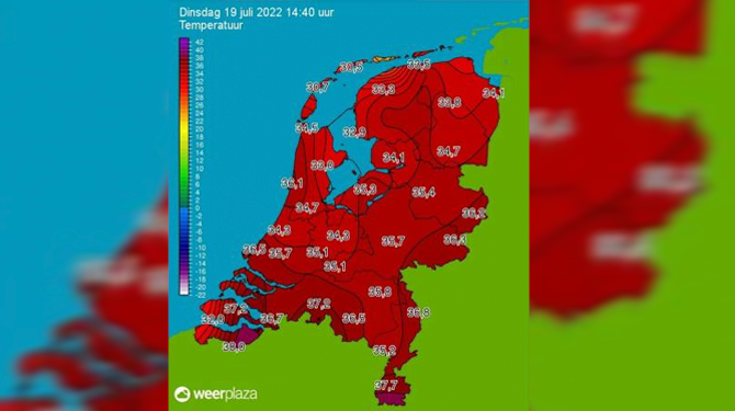 Op veel plaatsen warm: warm in Culemborg, ook warm in Purmerend